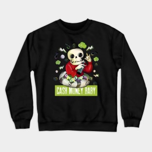 Awesome Skeleton Music Loving Sailor Cash Money Skull Crewneck Sweatshirt